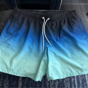 Hollister Black Swim Shorts with White Drawstring